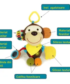 Alternative view of Jucarie senzoriala bebe cu elemente de dentitie si zornaitoare, 3 luni, Pisica