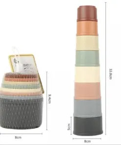 Alternative view of Jucarie turn de stivuire pentru bebelusi cu 8 pahare