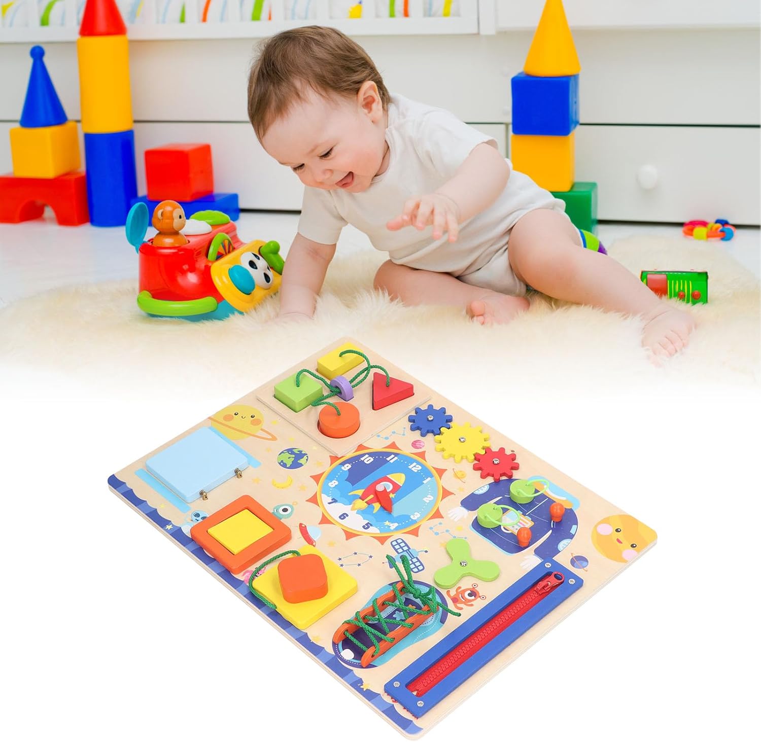 Placa de activitati Montessori, Viata Practica, 2 ani+ - imagine 7