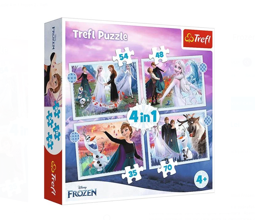 Puzzle Trefl carton 4 in 1, Frozen 2