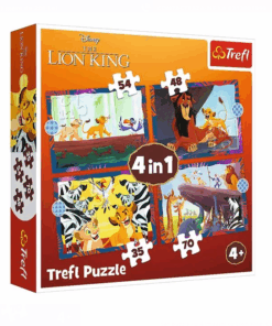 Puzzle Trefl carton 4 in 1, Lion King