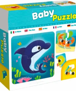 Puzzle din 4 piese pentru bebelusi - Animale marine, 8 modele
