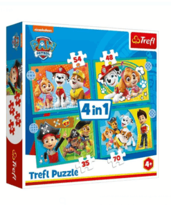 Puzzle Trefl carton 4 in 1, Paw Patrol
