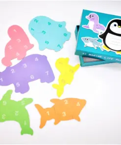 Alternative view of Set Puzzle din lemn cu 6 Animale marine