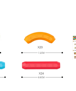 Set de constructie magnetic 3D cu 128 de piese STEM Animale Onshine 3 ani 03.png