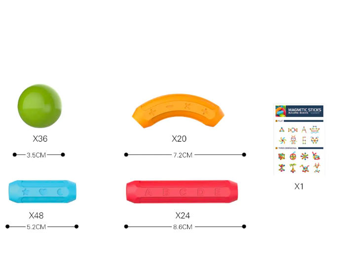 Set de constructie magnetic 3D cu 128 de piese STEM Animale Onshine 3 ani 03.png