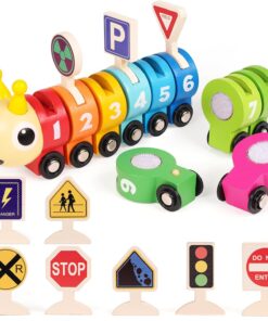 Set educativ cu cifre Trenulet cu indicatoare 3 ani 01.jpg