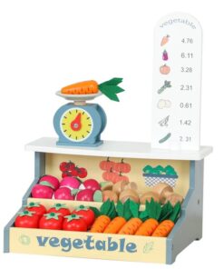 Cantar din lemn cu accesorii legume, 3 ani