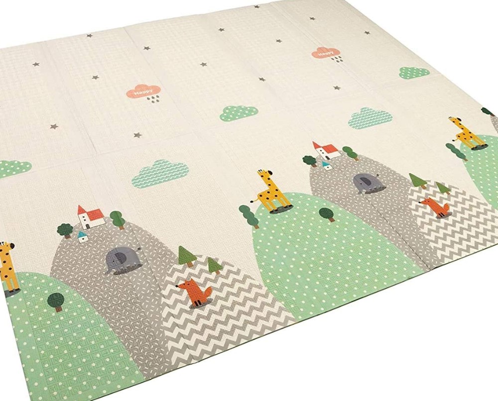 Covor pliabil de joaca, termoizolant cu doua fete 200 x 180 cm, Orasel - imagine 8