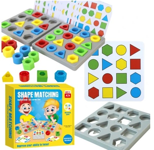 Joc educativ potrivire și asociere a formelor geometrice, 3 ani+