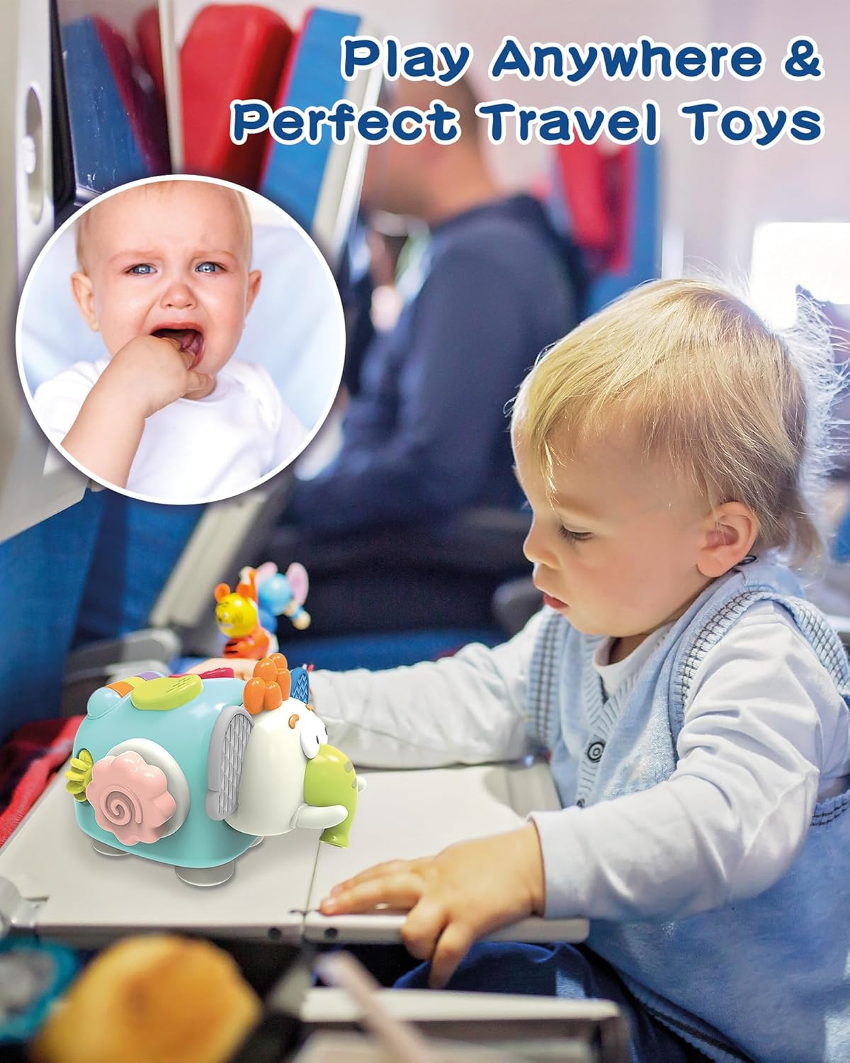 Jucarie interactiva bebelusi - Busy Cube Mamut,12 luni - imagine 6