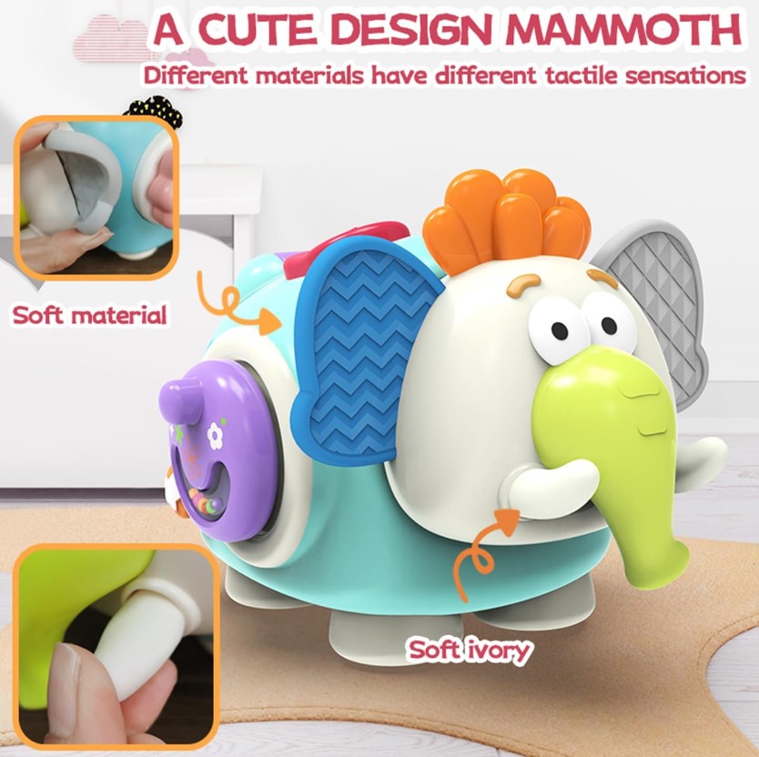 Jucarie interactiva bebelusi - Busy Cube Mamut,12 luni - imagine 3