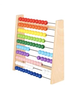 Numaratoare din lemn clasica, abac, 21 x 21 cm, 3 ani +