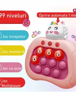 Pop it electronic, joc interactiv dezvoltare memorie, Unicorn, 3 ani+