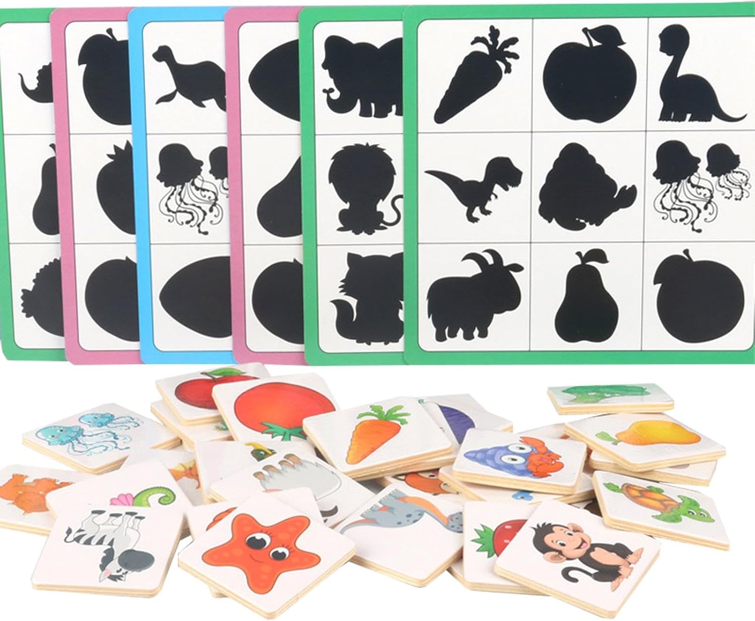 Puzzle educativ de asociere, Umbre, 3 ani