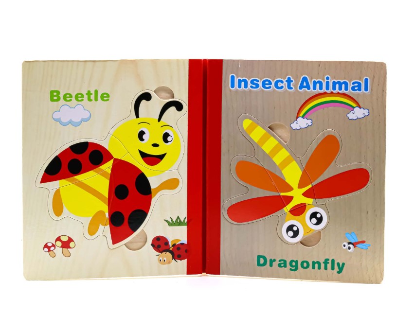 Puzzle educativ tip carte-Insecte, 3 ani - imagine 2