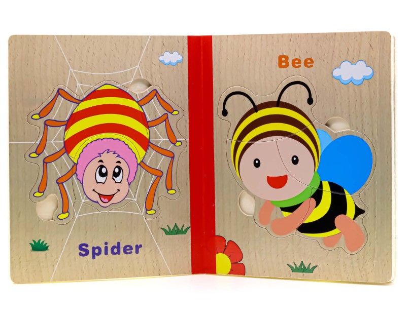 Puzzle educativ tip carte-Insecte, 3 ani - imagine 4
