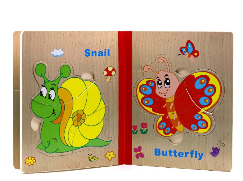 Puzzle educativ tip carte-Insecte, 3 ani - imagine 3