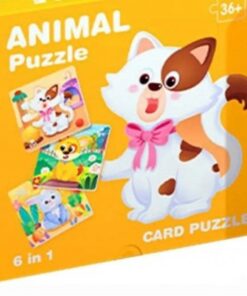 Puzzle pentru incepatori piese mari, Animale de la ferma, 6 modele