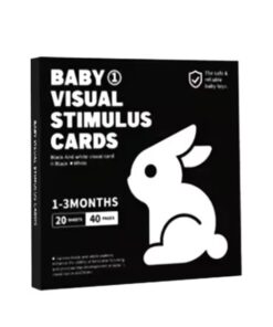 Set 20 carduri stimulare cognitiva si vizuala bebe, 1-3LUNI