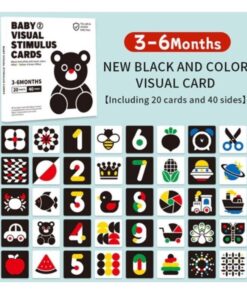 Alternative view of Set 20 carduri stimulare cognitiva si vizuala bebe, 3-6 LUNI
