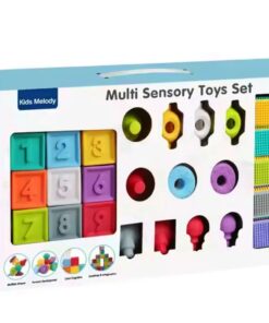 Alternative view of Set 32 cuburi pentru bebelusi, din silicon, cu texturi, 6 luni+