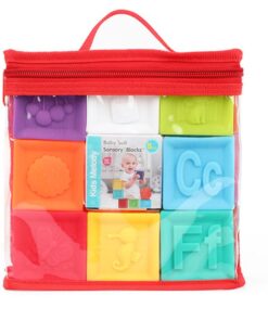 Alternative view of Set 8 cuburi pentru bebelusi, din silicon, cu texturi, 6 luni+