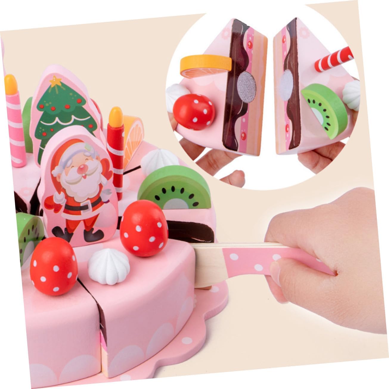 Tort aniversar de feliat din lemn, 3 ani - imagine 4