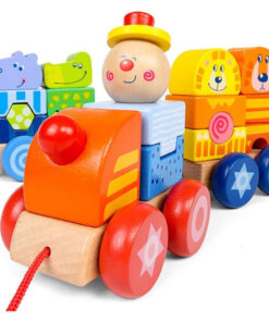 Trenulet din lemn cu sortator de forme, 3 ani