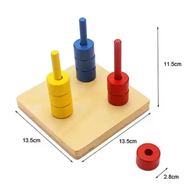 Turn Montessori cu discuri, Sortator de forme pe coloane - imagine 4