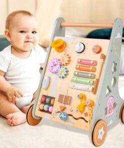 Alternative view of Antepremergator din lemn cu activitati de tip Montessori, 6 luni+