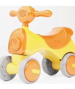 Bicicleta fara pedale cu 4 roti cu lumini si sunete, 1-3 ani