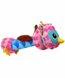 Jucarie moale, senzoriala si zornaitoare pentru bebelusi, 19 cm, Bufnita