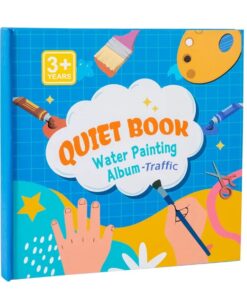 Carte de activitati, colorat cu apa si stikere reutilizabile, 3 ani