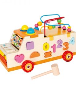 Centru de activitati bebelusi, Camion din lemn, 3 ani