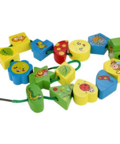 Alternative view of Cub sortator de forme geometrice si joc de snuruit, 3 ani