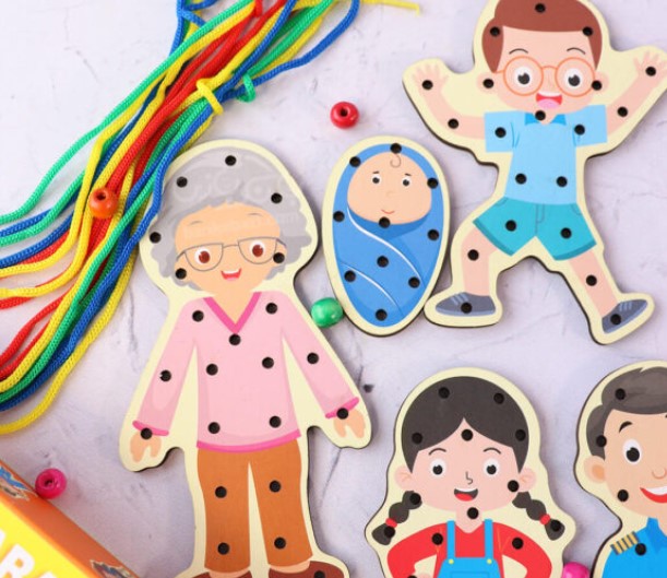 Joc de snuruit, Exersarea abilitatilor motorii fine, Membrii familiei, 3 ani - imagine 2