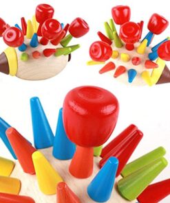 Joc de tip Montessori, Jucarie senzoriala si motrica Arici, 3 ani