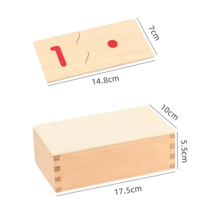 Joc de tip Montessori, Numere și Cantități, Set de potrivire - imagine 2