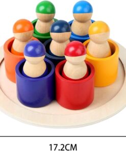 Joc educativ  de tip Montessori, Set 7 figurine colorate