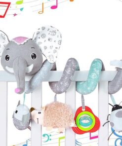 Jucarie bebe, pentru pat si carut, 0 luni+, Elefant