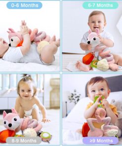 Alternative view of Jucarie bebe pentru patut si carut, 0 luni +, Vulpita roz