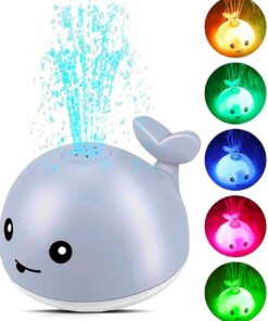 Jucarie de baie, Balena care lumineaza si stropeste, 1 an+, Gri