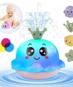 Jucarie de baie, Caracatita care lumineaza si stropeste, 1 an+, Albastru