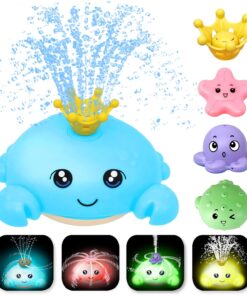 Jucarie de baie, Crab care lumineaza si stropeste, 1 an+, multicolor