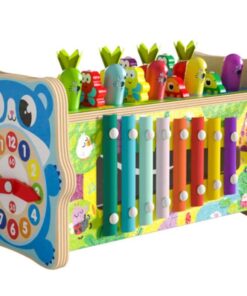 Jucarie educativa din lemn, tip Montessori, 8 in 1, 3 ani