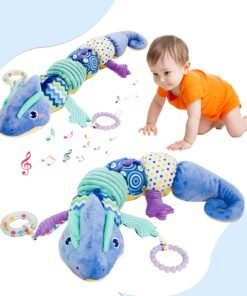 Jucarie moale si senzoriala pentru bebelusi cu metru de masurare, Albastru, 0 luni