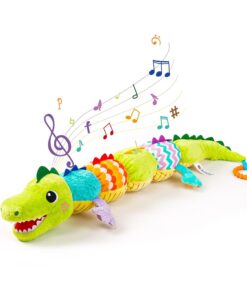 Jucarie moale si senzoriala pentru bebelusi cu metru de masurare, Croco, 0 luni