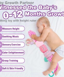 Alternative view of Jucarie moale si senzoriala pentru bebelusi cu metru de masurare, Roz, 0 luni