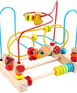 Labirint motricitate cu abac, Fructe, 3 ani